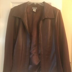 Leather and sweater jacket